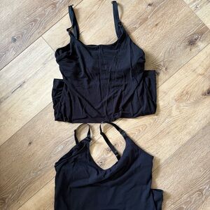 Bundle GAP/Old Navy Nursing Camis, Black, In-Built Shelf Bra, Cotton-Modal, GUC
